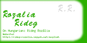 rozalia rideg business card